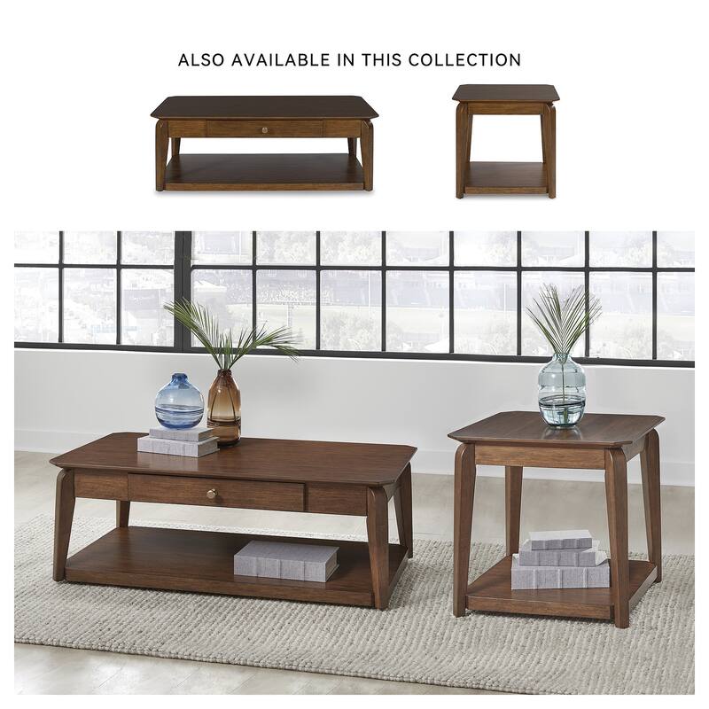 Signature Design by Ashley Trenmour Brown End Table - 25"W x 25"D x 24"H