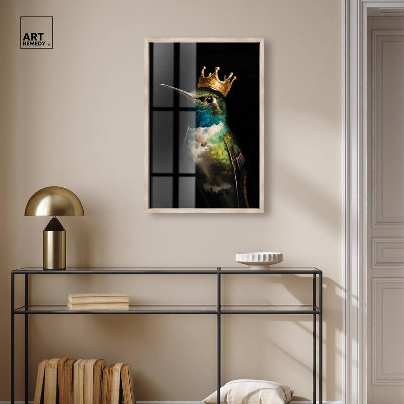 Crowned Azure Bird I Shadowbox by Art Remedy