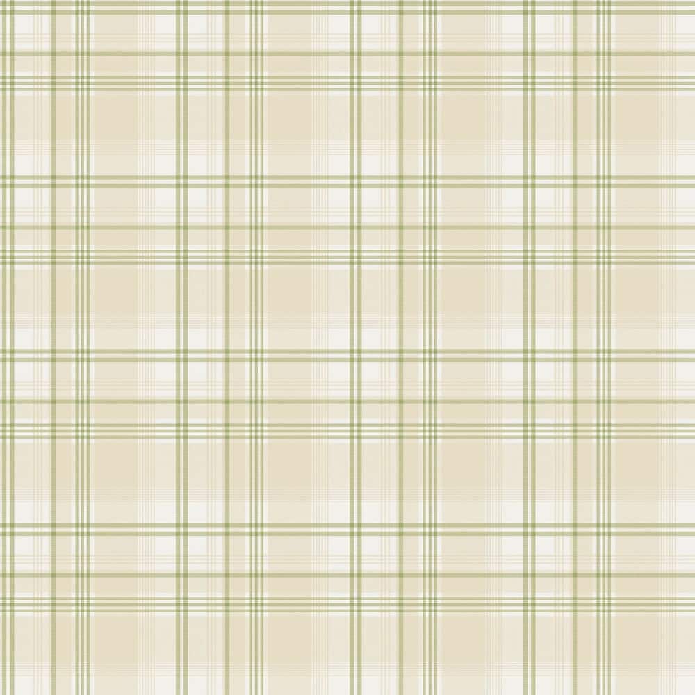 Galerie Wallcoverings Kitchen Recipes Traditional Plaid Design Vinyl on Non-woven Matte Wallpaper Roll