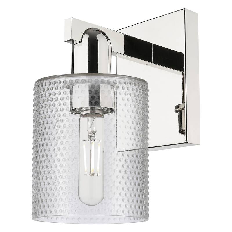 Innovations Lighting 716-1W-11-5 Cobbleskill Sconce Cobbleskill 11" - Polished Nickel / Clear