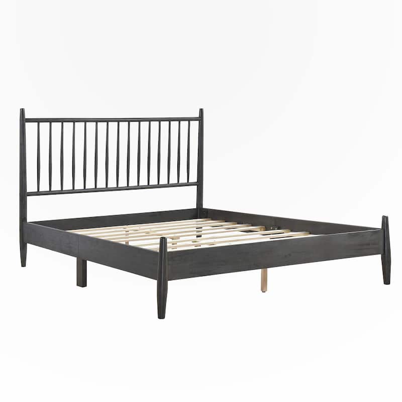 Mid-Century Modern Design Queen Platform Bed