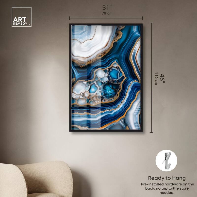 Azure Alveoli II Shadowbox by Art Remedy