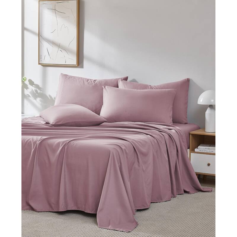 Vilano 6-piece Ultra Soft Extra Deep Pocket Bed Sheet Set - Lavender - California King
