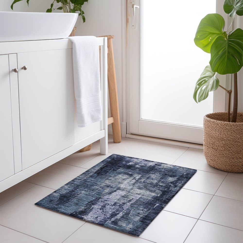 Machine Washable Indoor/ Outdoor Contemporary Chantille Rug