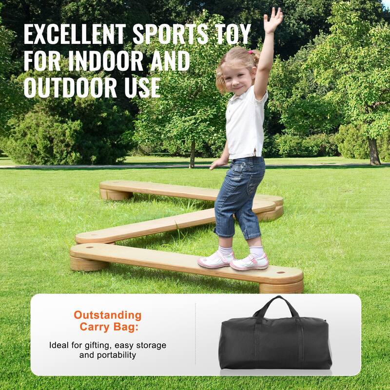 Balance Beam Stepping Stones Build Coordination and Gross Motor Skills, Indoor or Outdoor Play