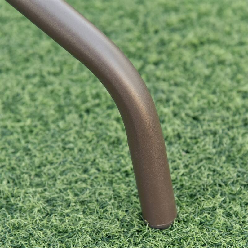 6 Piece Patio Table and Chair Set with Umbrella and Folding Chairs