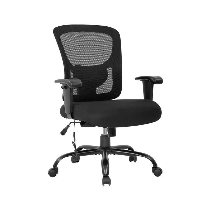 Sytas Office Chair Ergonomic Desk Chair Computer Task Heavy Chair with Flip-up Arms Lumbar Support and Adjustable Height，Black