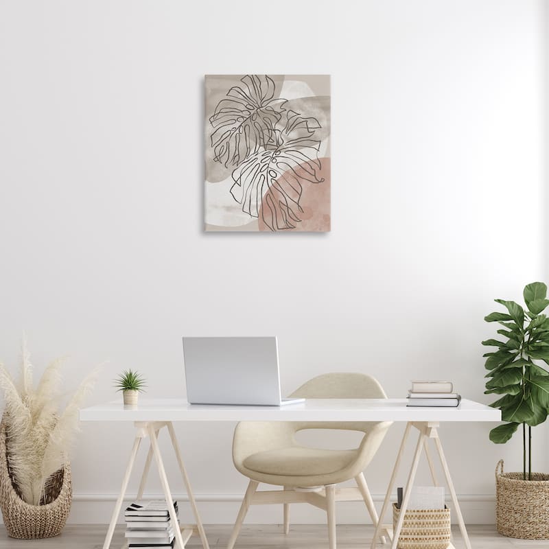 Stupell Leaf Outlines in Earth Tones Canvas Wall Art Design By Cat Thurman Designs