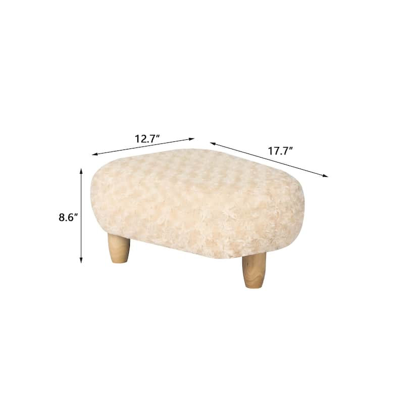 Adeco Foot Stool U Shape Ottoman for Living Room Bedroom
