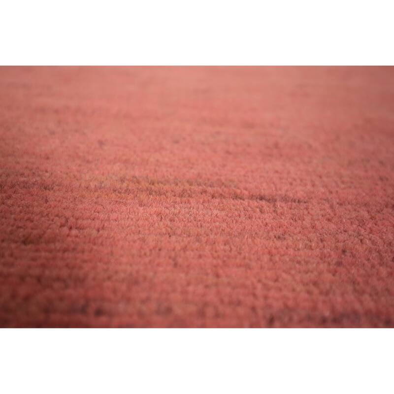 Pink Modern Gabbeh Oriental Area Rug Handmade Wool Carpet - 4'11" x 6'7"