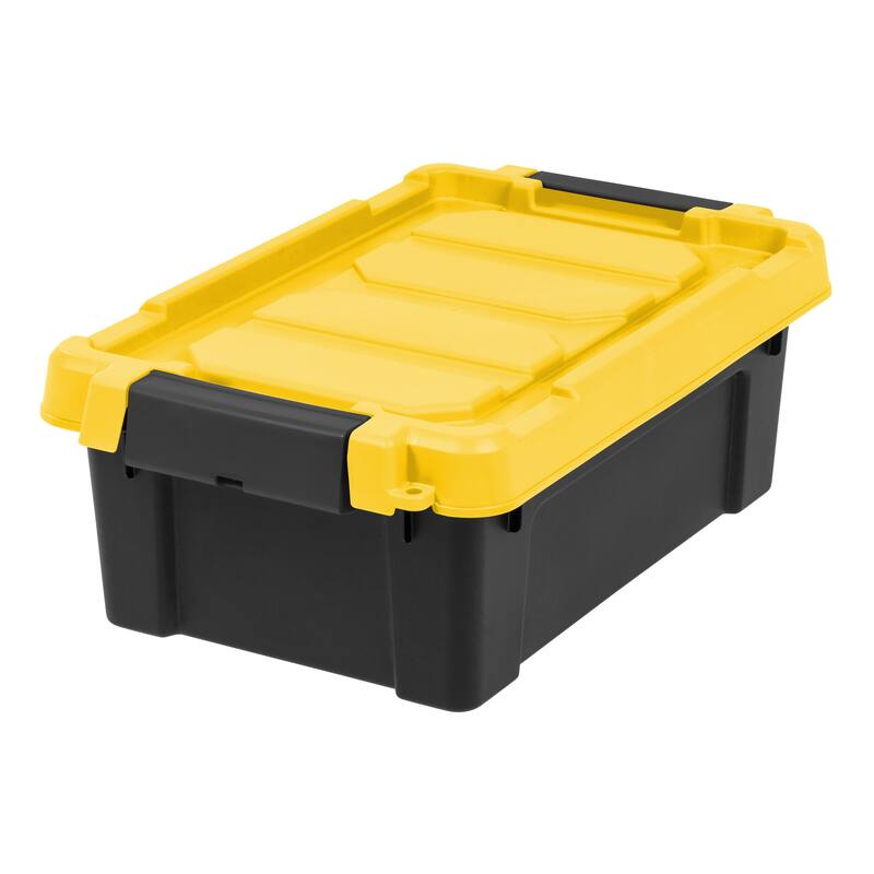 IRIS USA® STOR-IT-ALL 13.30 Qt Buckle Lid - Black - Set of 5