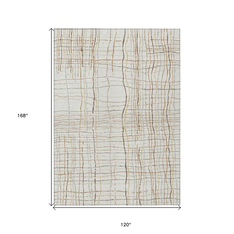 HomeRoots Striped Transitional Rectangle Outdoor Rug