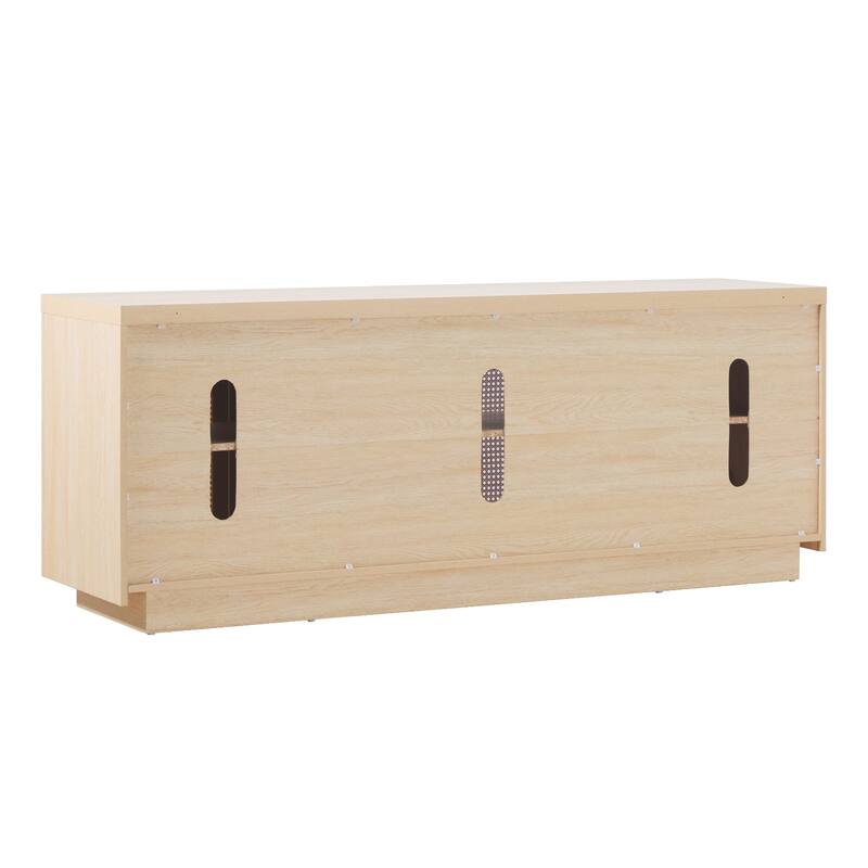 Middlebrook Contemporary TV Stand and Sideboard with Rattan Doors