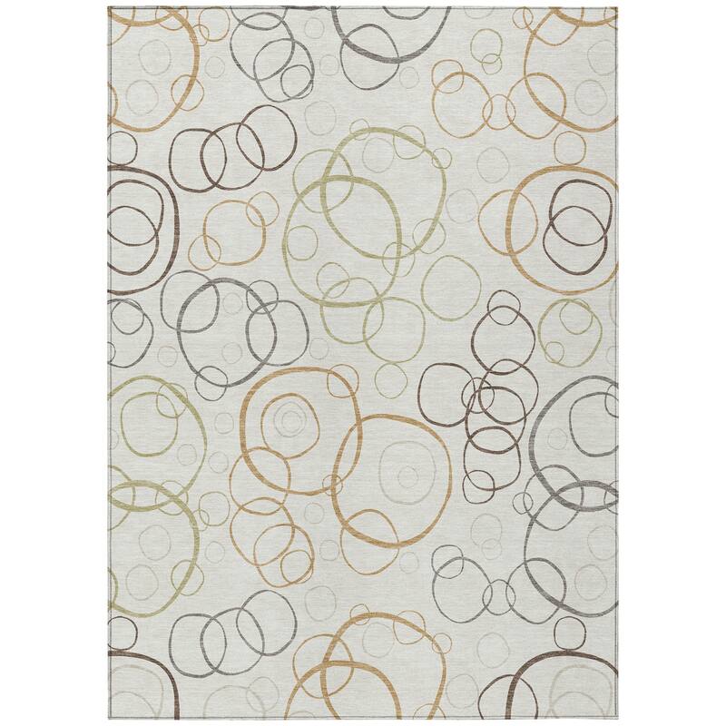 Machine Washable Indoor/ Outdoor Contemporary Nexus Chantille Rug