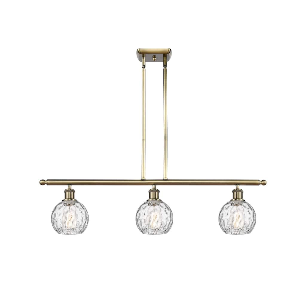 Innovations Lighting Athens Water Glass 3 Light 36" Island Light - 6" Shade