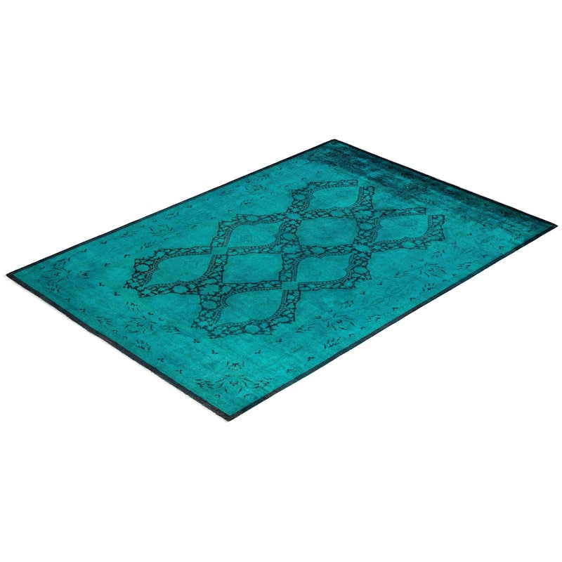 Vibrance One-of-a-Kind Hand-Knotted Area Rug - Green, 6' 2" x 8' 10" - 6' 2" x 8' 10"