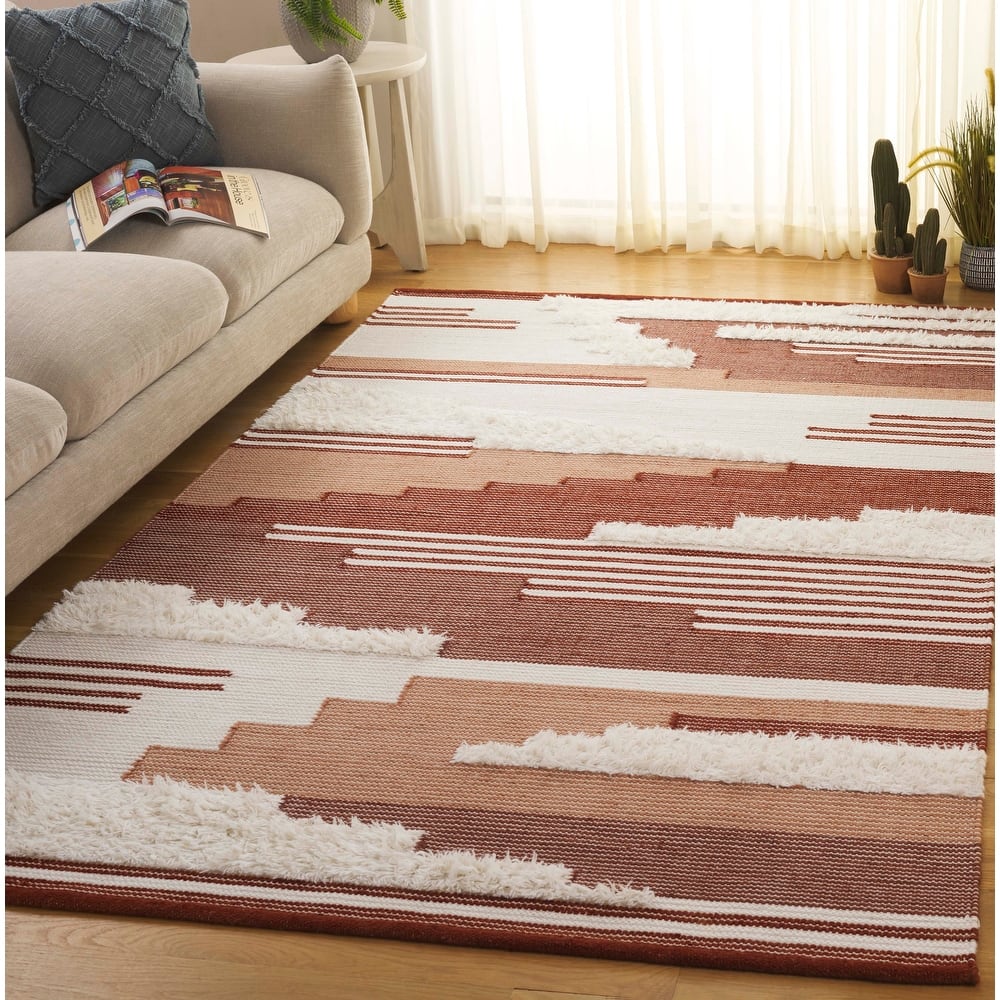 SAFAVIEH Handmade Kenya Jozefa Southwestern Rustic Wool Rug