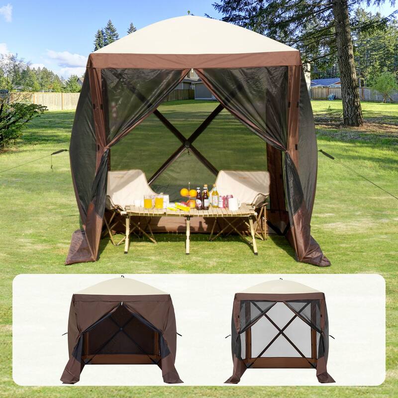 Anmytek 6x6FT Pop Up Gazebo Screen Tent with Mesh