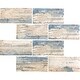 preview thumbnail 2 of 1, Apollo Tile 10 pack 11.5-in x 11.5-in Blue Wood Matte Finished Subway Recycled Glass Mosaic Tile (9.18 Sq ft/case)