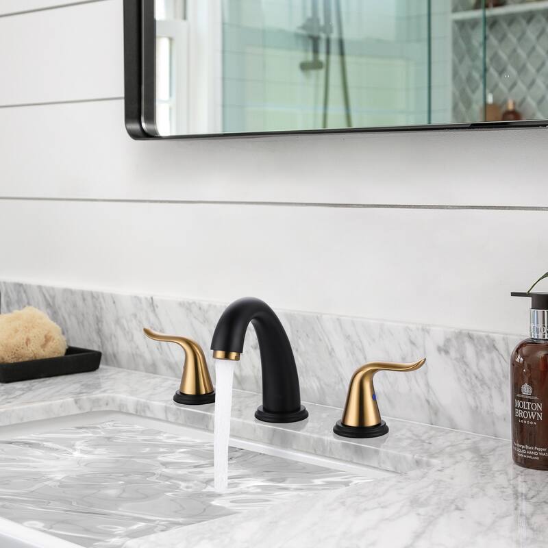 WOWOW Elegant Dual-Handle Bathroom Sink Faucet