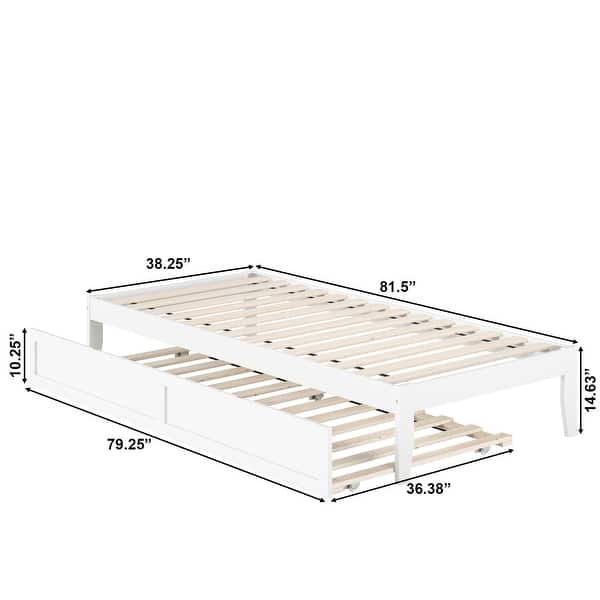 dimension image slide 1 of 7, Colorado Bed with USB Turbo Charger and Twin Extra Long Trundle