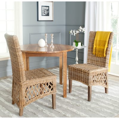 SAFAVIEH Georgene Kubu Soft Grey Dining Chair (Set of 2) - 19.3" W x 24.8" D x 40.5" H - 19Wx25Dx41H