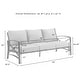 preview thumbnail 10 of 10, Crosley Kaplan Outdoor Metal Sofa - 79"W x 30.5"D x 32"H