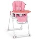 preview thumbnail 7 of 7, Baby High Chair Foldable Feeding Chair w/ 4 Lockable Wheels Pink