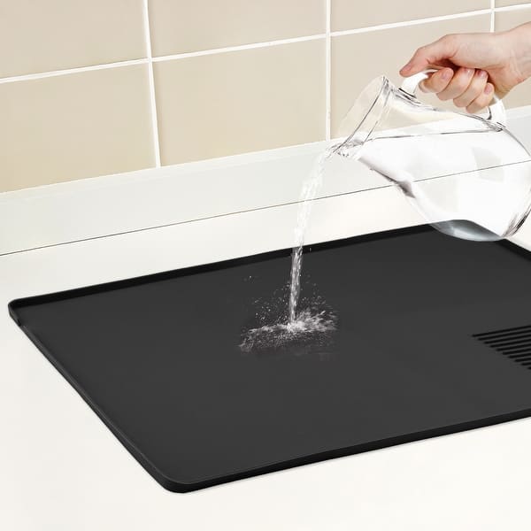 Silicone Coffee Mat for Kitchen Counter, Removable Bar Mat with Concave and Convex Design, Leak-Proof and Non-Slip