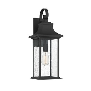 Hancock 1-Light Outdoor Wall Lantern in Matte Black