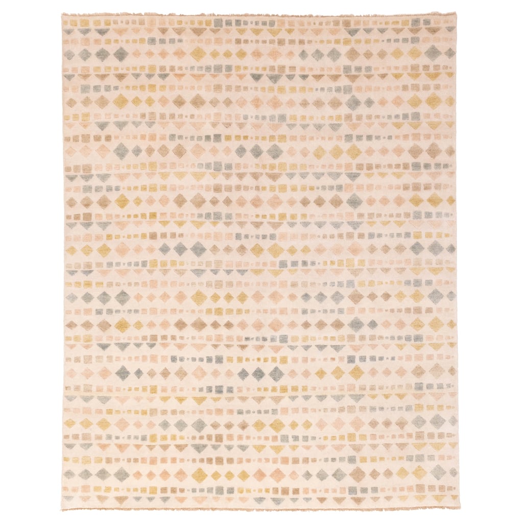ECARPETGALLERY Hand-knotted Tangier Ivory Wool Rug - 7'10 x 9'8