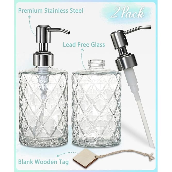 Diamond Embossed Glass Soap Dispenser Bed Bath & Beyond 39689987