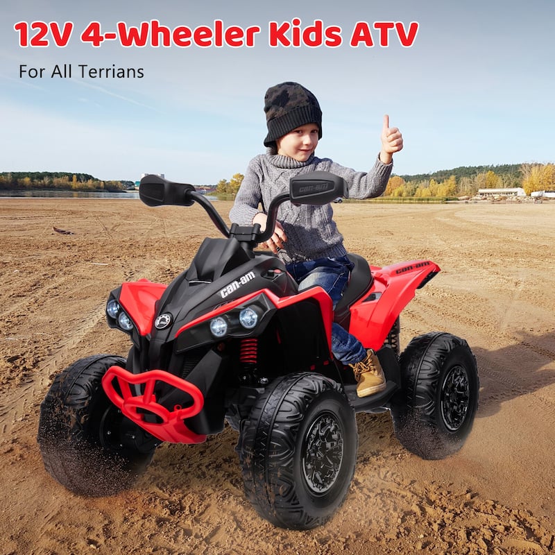 Kids ATV 4 Wheeler, 12V Ride On Toys Car for Best Kids Gift, Green
