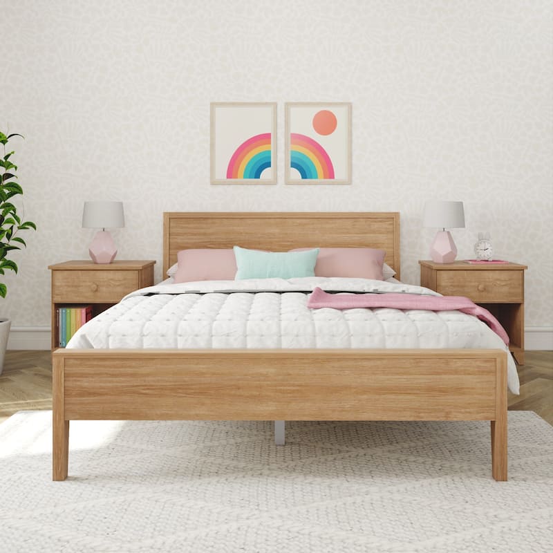 Max and Lily Queen-Size Bed with Panel Headboard