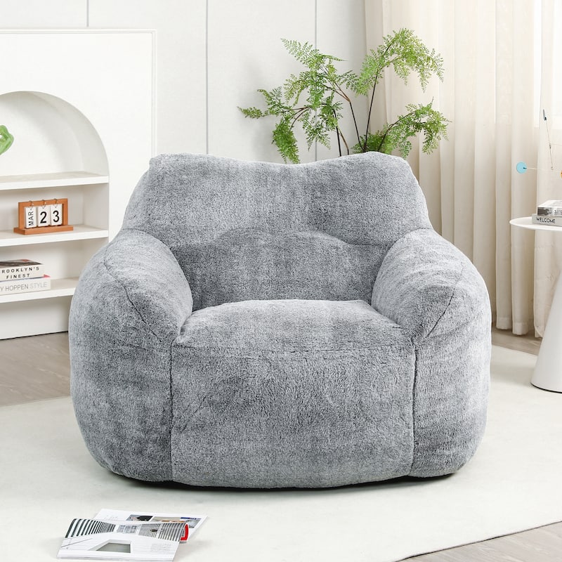 Bean Bag Chair,Bean Bag Sofa Chair With Armrests Stuffed High-Density Foam, Lazy Sofa Comfy Chairs Beanbag Chair For Adults