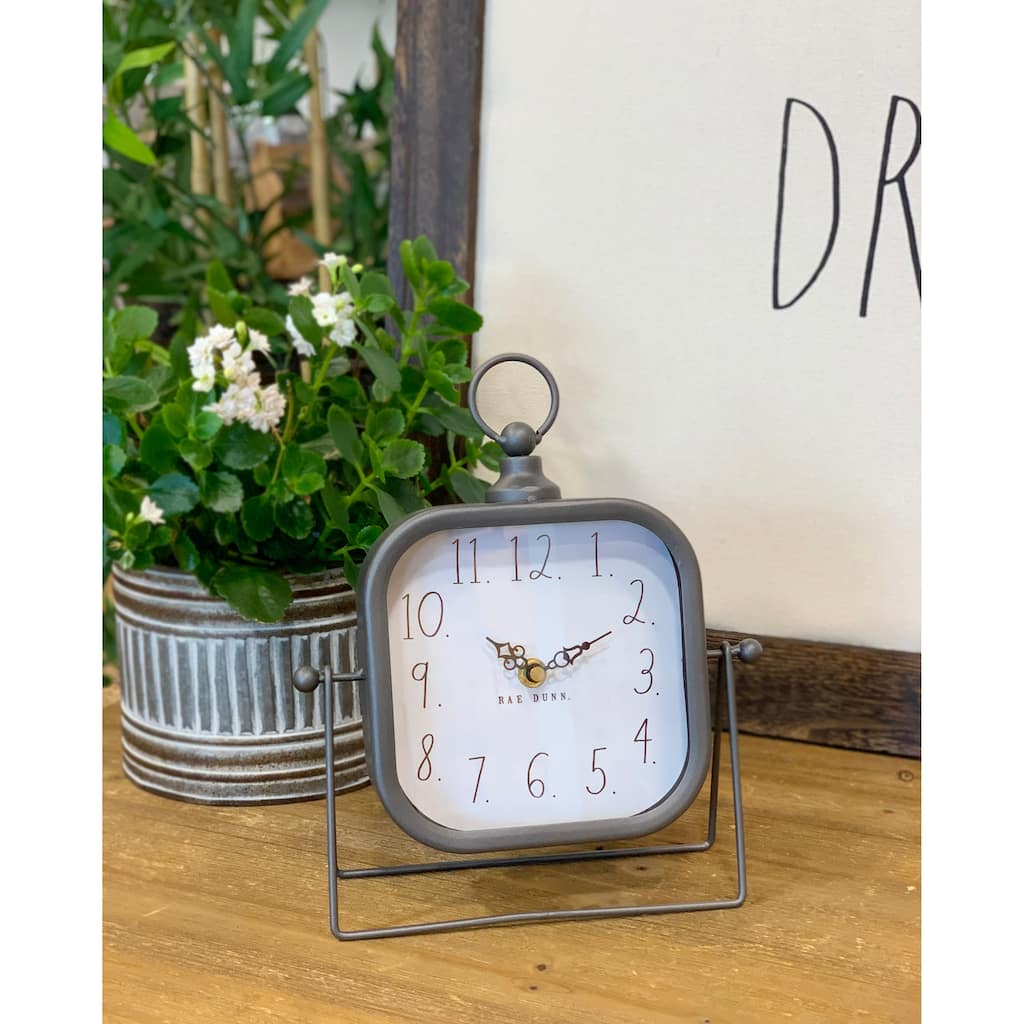 Rae Dunn Metal Desk Clock