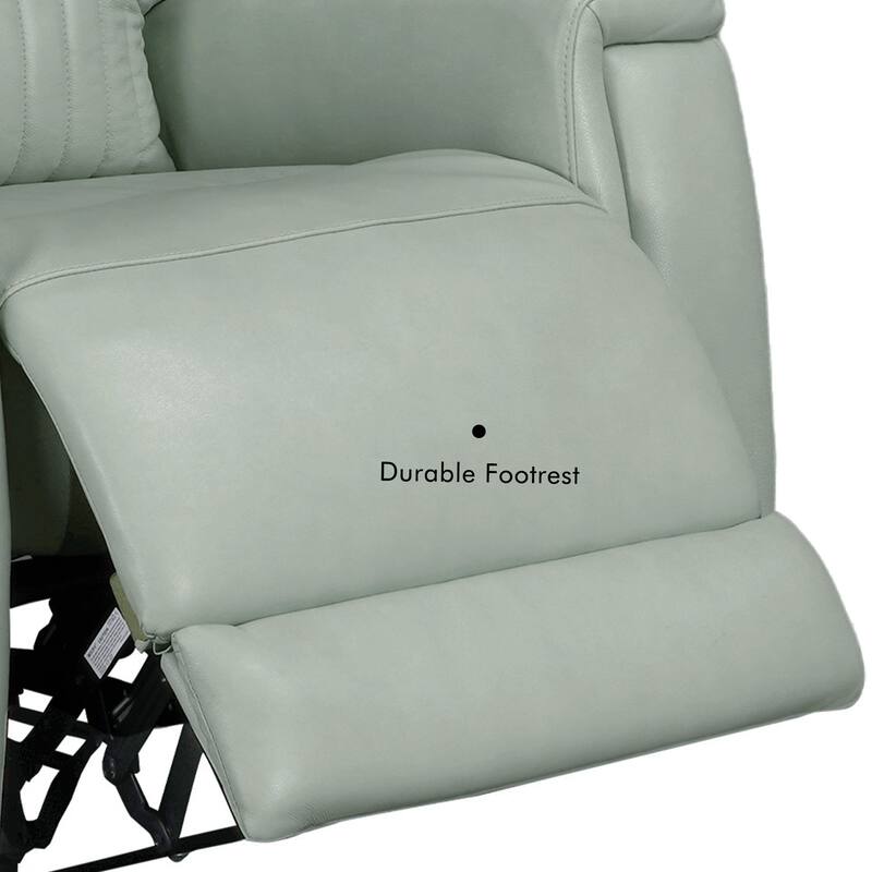 Genuine Leather Reclining Loveseat with Triple Power Adjustable Headrest, Lumbar Support, Zero Gravity, USB & USB-C Ports