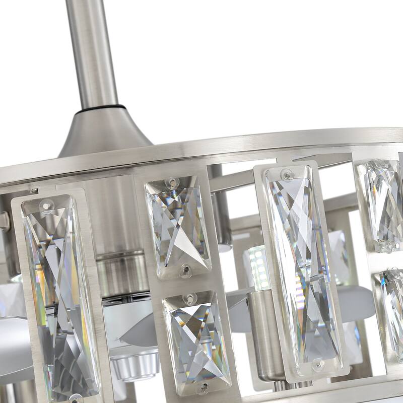 20-In Nickel Caged Ceiling Fan with Light Remote(5-Blade)