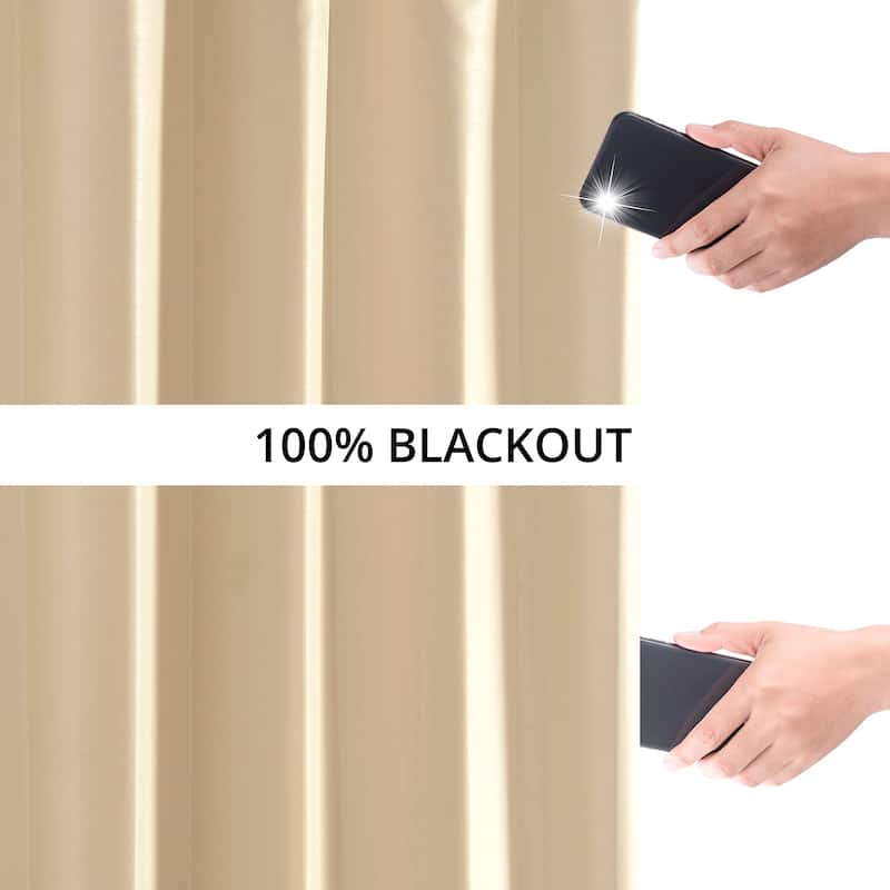 Exclusive Fabrics Textured Faux Dupioni Silk Thermal Blackout Curtains (1 Panel)