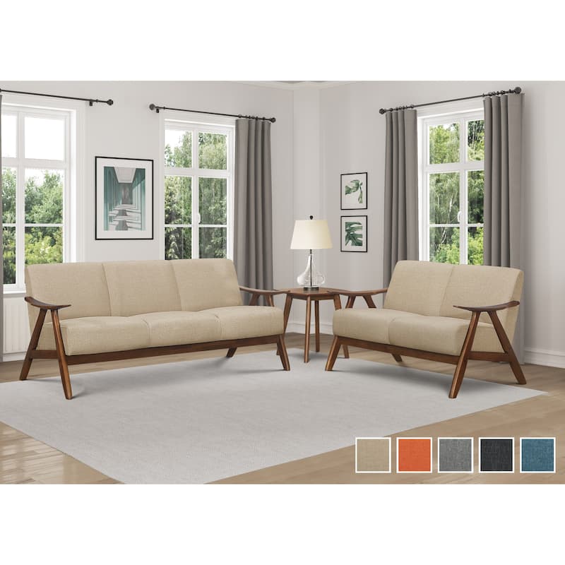 Levine 2-Piece Retro Living Room Sofa Set