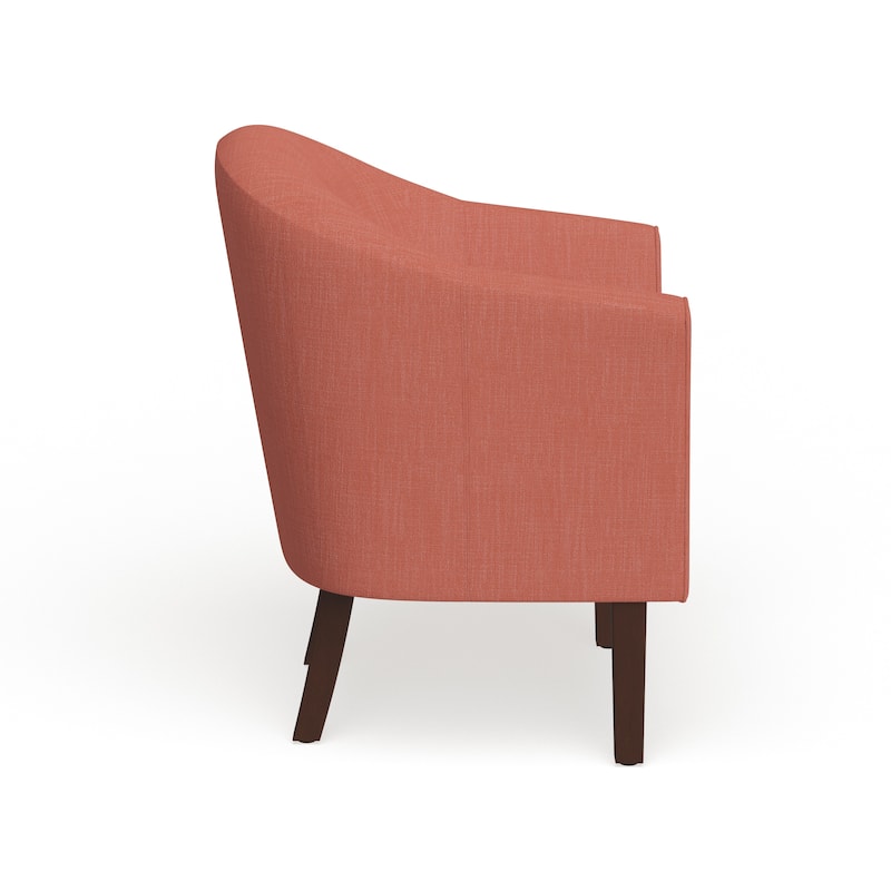 Porch & Den Kingswell Textured Orange Barrel Accent Chair