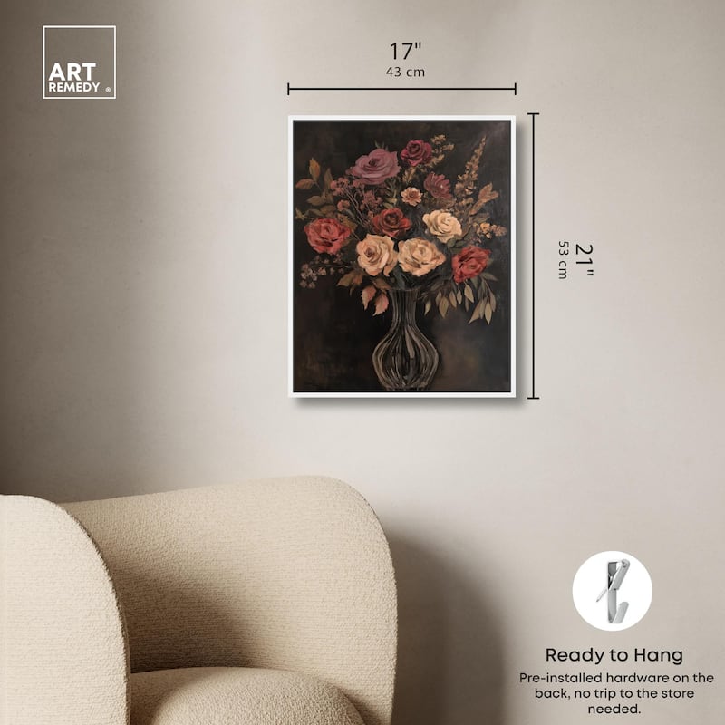 Smoldering Bouquet Canvas by Art Remedy