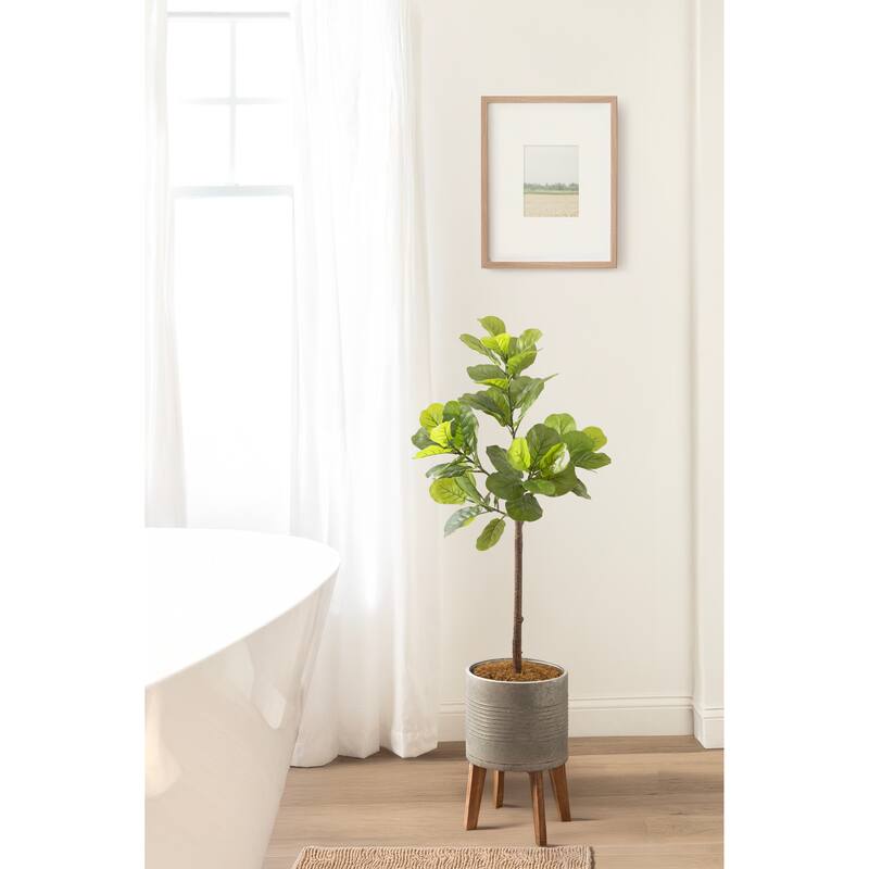 Kate and Laurel Fidmont Faux Fiddle Fig Tree