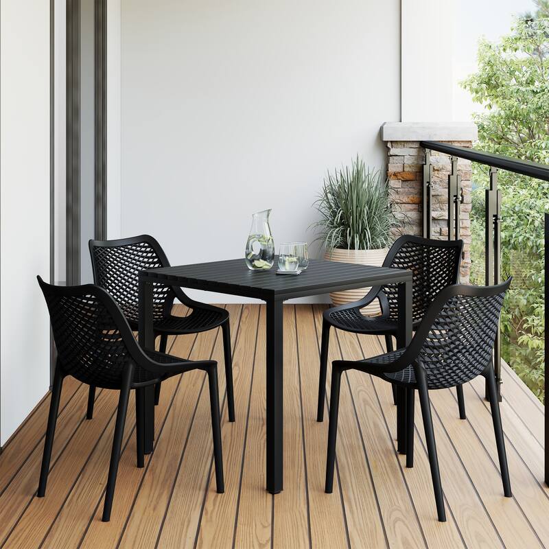 Frond and Form 4-Person Outdoor Square Dining Set