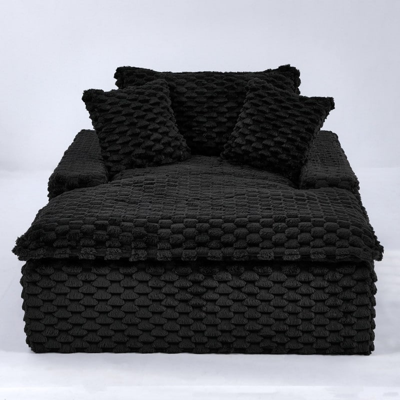 51.2" Corduroy Upholstered Compression Sofa