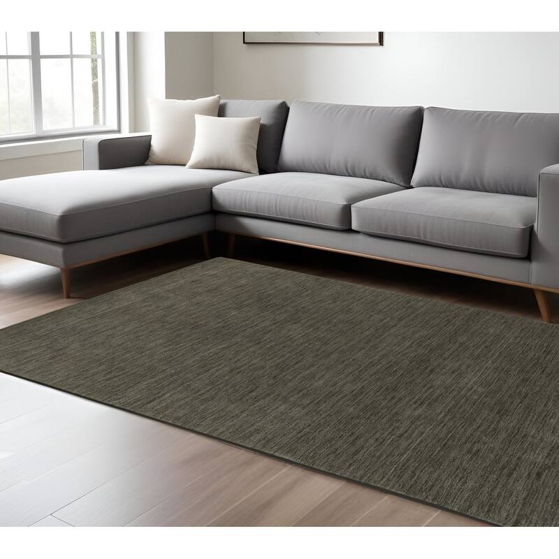 HomeRoots Solid Color Modern Rectangle Area Rug - 120.08 in. x 96.06 in. x 0.59 in. - 120.08 in. x 96.06 in.  x 0.59 in.