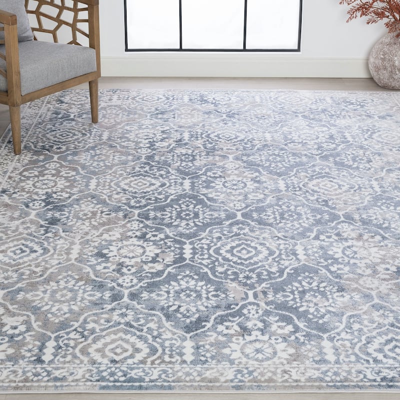 Linx Glam Border Indoor Area Rug - 8'9'' x 12'2'' - Blue