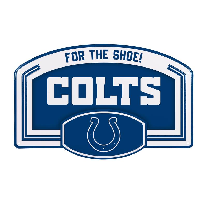 Indianapolis Colts Embossed Steel Wall Sign, 11" x 17"