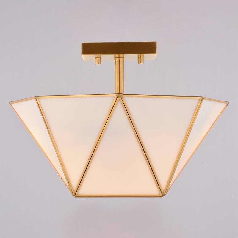 Vaxcel Lighting C0331 Burnett 2 Light 14" Wide Semi-Flush Bowl Ceiling