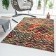 preview thumbnail 8 of 8, Transitional Tribal Abstract Textured Indoor/Outdoor Area Rug